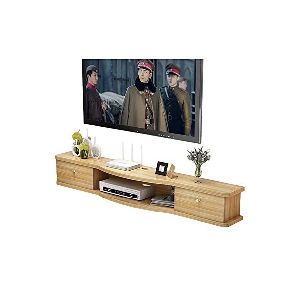 EsEntL Meuble TV, Meuble Bas TV, étagères flottantes, étagère Flottante pour Composants de Meuble TV, Mise à Niveau Facile à 