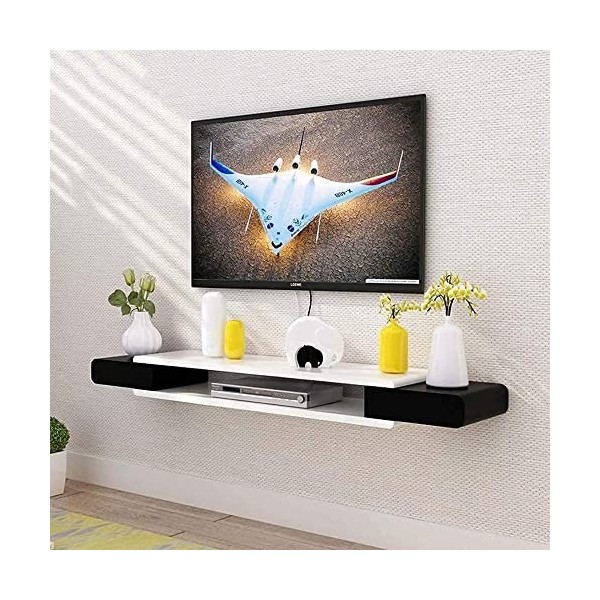 MABIBI Meuble TV mural pour salon, étagère flottante, meuble TV, lecteur DVD/Blu-Ray, support de fond pour lecteur DVD/Blu-Ra