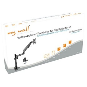 myWall HL 51-1 L Support pour Moniteur 17-32" avec Ressort de Pression en Verre, Charge jusquà 9 kg, VESA: 75/100