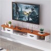EsEntL Meuble TV, Meuble Bas TV, étagères flottantes, Console multimédia TV Murale, Meuble TV Mural en Bois Massif pour Chamb