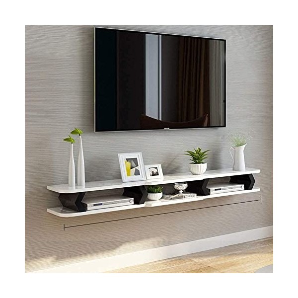 Meuble TV mural pour salon - Support mural moderne - Console de rangement TV pour la maison, le bureau, le salon - Support mu