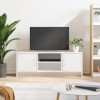 JUNZAI Meuble TV Blanc 102x30x37,5 cm Bois dingénierie,Meuble TV,Table Basse Couleurs,Table Basse Salon Meuble TV