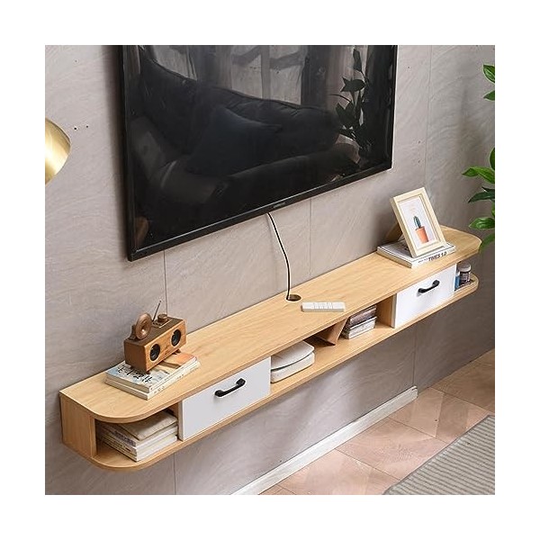 Meuble TV mural Étagère TV flottante Étagère murale Console TV multimédia Support TV Centre de divertissement à domicile Hutc