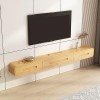 Meuble TV Suspendu, Meuble Tele Mural, Moderne Meuble Television Bois avec Tiroirs, Étroit Table TV Salon Color : Log, Size 