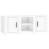 Maxspace TV Meuble, Meuble Tele, Meuble TV Chambre, Meuble TV IindustrielBlanc 100x31,5x35 cm Bois dingénierieConvient à la 