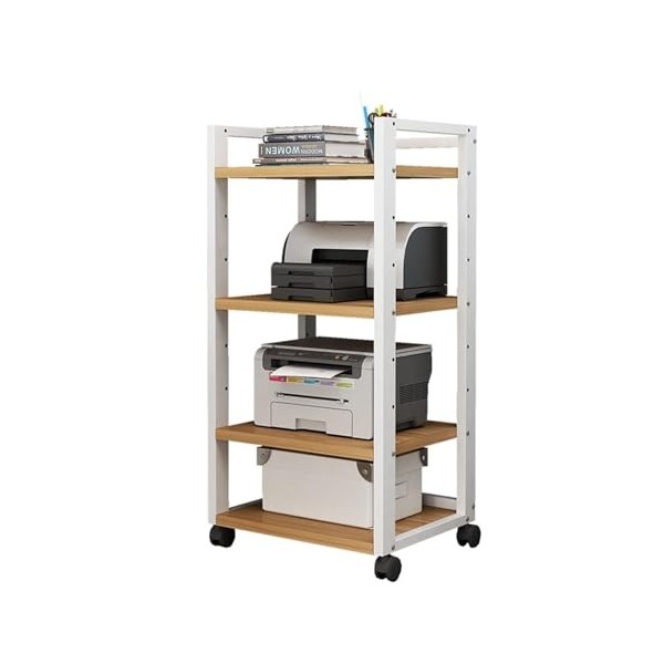 YCOVSFP Support Multimédia AV À 4 Niveaux, Meuble Dangle En Bois, Support Audio Stéréo, Support Stéréo Multimédia Multifonct