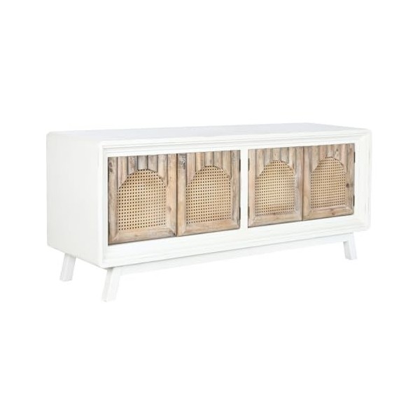 Home ESPRIT Meuble TV Blanc Naturel Sapin Bois MDF 156 x 40 x 64 cm