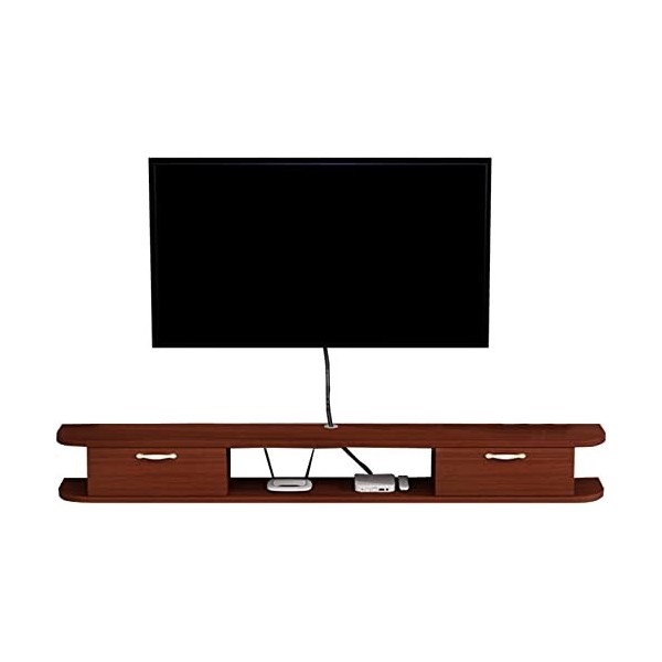 Uvency Meuble Tv Mural Console Multimédia Murale ， Étagère de Stockageo Vidéo Flottante ， Étagère Flottante Pour Composants d