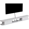 Uvency Meuble Tv Mural Console Multimédia Murale ， Étagère de Stockageo Vidéo Flottante ， Étagère Flottante Pour Composants d