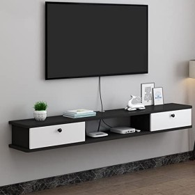 Meuble TV flottant Meuble TV mural Meuble TV flottant Étagère TV murale Centre de divertissement Console multimédia Étagères 