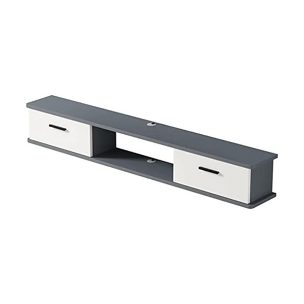 EsEntL Meuble TV Flottant Étagère TV Murale Centre de Divertissement Console Multimédia Étagères de Rangement pour Meuble TV,