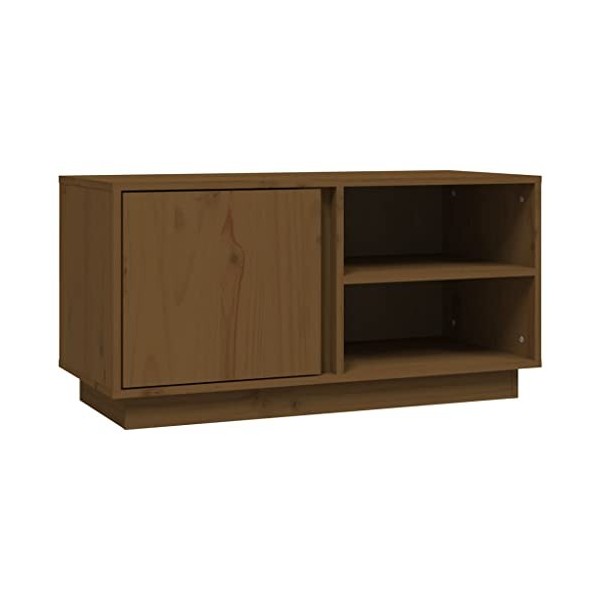 vidaXL Meuble TV Marron Miel 80x35x40,5 cm Bois de pin Massif