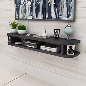 Suuim Meuble TV Mural, Meuble TV Flottant Simple pour Petit Appartement, Lecteur DVD/Blu-Ray Mural, boîtier de télévision par