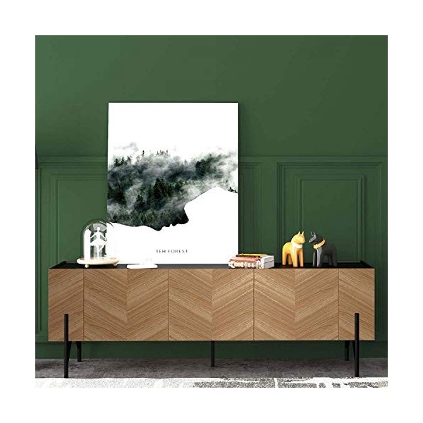 CONCEPT USINE | Meuble TV Vintage Sequoia | Finition Noyer | Meuble Télé Design avec 3 Placards de Rangement | Pieds Métal No