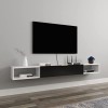 URBERY Étagère TV Murale Meuble TV Flottant Centre de Divertissement Console multimédia en Bois Meuble de Rangement Moderne S