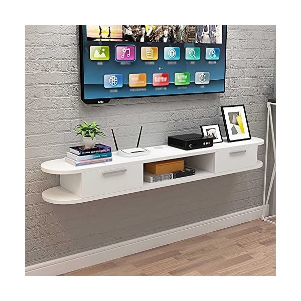 Générique Meuble TV Flottant Meuble TV Suspendu, Tenture Murale Salon Chambre Simple Petit Appartement Fond Mur Cadre Décorat