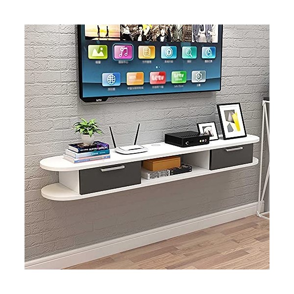 Générique Meuble TV Flottant Meuble TV Suspendu, Tenture Murale Salon Chambre Simple Petit Appartement Fond Mur Cadre Décorat