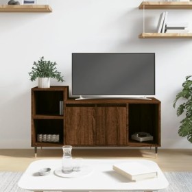 vidaXL Meuble TV, Armoire de Télévision avec 5 Compartiments, Meuble Télé avec Portes Salon Salle de Séjour, Moderne, Chêne M
