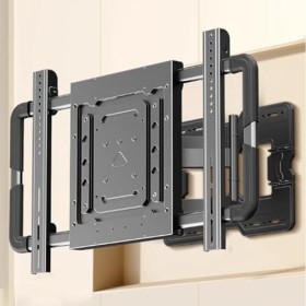 Pied TV Support Universel Support mural TV à mouvement complet pour téléviseurs de 55 à 120 pouces, support TV inclinable à d