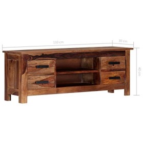 GOTOTOP Meuble de télévision, Meuble TV Buffet en Bois de sheesham Meuble TV pour Salon pour Maison pour intérieur