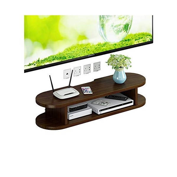 SORVA Meuble TV, Lowboard TV, étagères flottantes, étagère Flottante pour Composants de Meuble TV, décoration Murale de Fond 