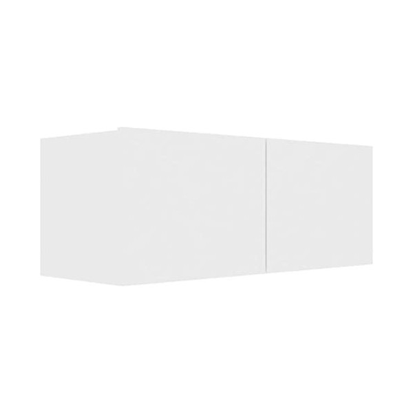 Meuble TV Blanc 80x30x30 cm Bois dingénierie - Banc TV, Meuble TV Suspendu, Convient pour Salon ou Chambre