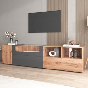 kubeier Meuble TV 190 x 40 x 48 cm Meuble TV Meuble TV Meuble TV Commode TV en Bois Buffet Bas en Bois avec lumières LED à Co