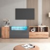 kubeier Meuble TV 190 x 40 x 48 cm Meuble TV Meuble TV Meuble TV Commode TV en Bois Buffet Bas en Bois avec lumières LED à Co