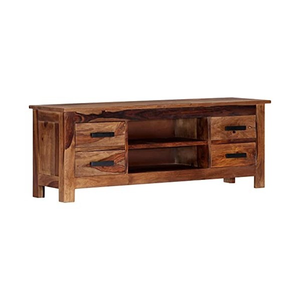 Unité de télévision, Meuble TV en Bois de Sesham Buffet Meuble TV pour intérieur pour Chambre à Coucher pour la Maison