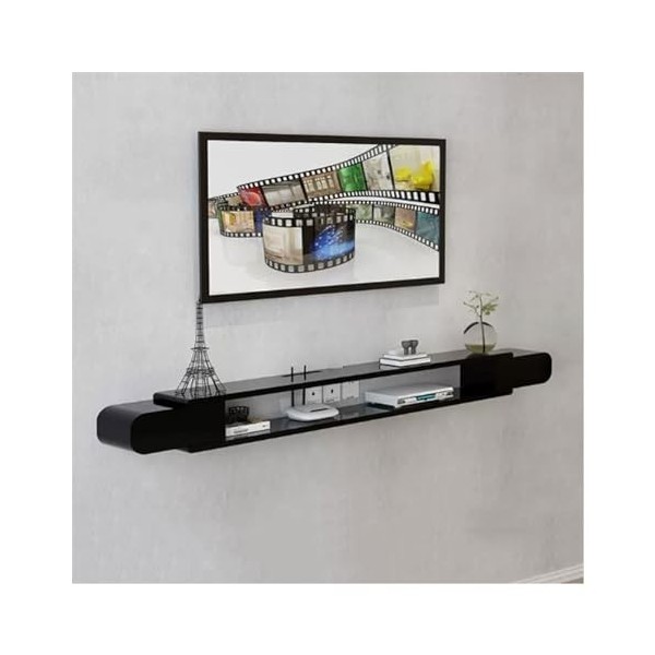 Meuble TV Console TV Murale Flottante Moderne de 55/63/70,8 Pouces avec étagère de Rangement Ouverte, Support de Stockage mul