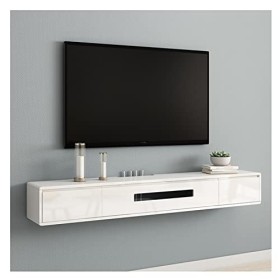 Kamnik Console TV Flottante, Meuble TV Flottant, étagère de Divertissement, Console multimédia Murale, Meuble TV, avec Porte 