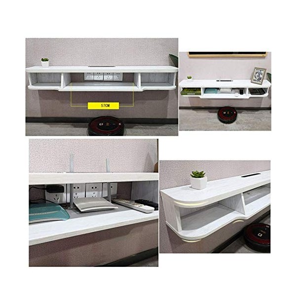 Meuble TV Flottant Meuble Meuble TV Meuble TV Unités murales pour Salon Cloison Flottante Fond TV Étagère Murale Set-Top Box 