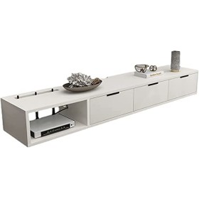 CENAP Console multimédia Murale, Meuble TV Flottant Multifonctionnel, étagère de composant de Meuble TV Flottant pour Bureau 
