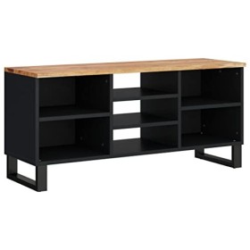 GANDUS Meuble TV 100 x 33 x 46 cm en bois dacacia massif et bois dingénierie