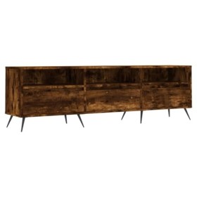 TEKEET Centres de divertissement et meubles TV - Meuble TV en chêne fumé - 150 x 30 x 44,5 cm - Bois dingénierie