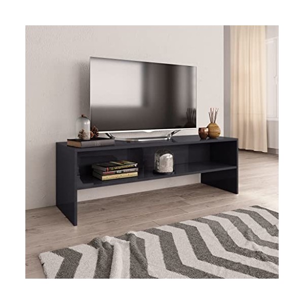 VEEKI Meuble TV, Meuble TV Suspendu, Meuble TV Blanc, Meuble TV Industriel, Meubles de Salon, Salon, Chambre, Cadre en Acier,