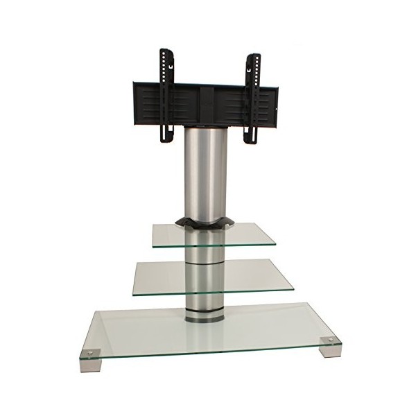 VCM Support TV, Stand Amalo Mini|Rack, Stand, Möbel Aluminium Verre Verre Clair