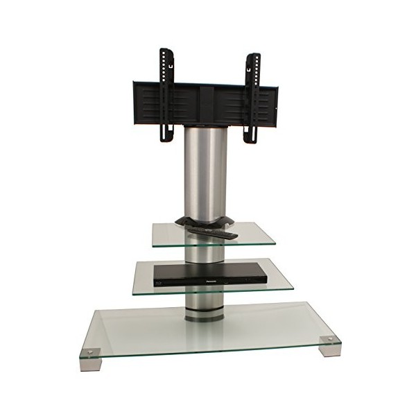 VCM Support TV, Stand Amalo Mini|Rack, Stand, Möbel Aluminium Verre Verre Clair