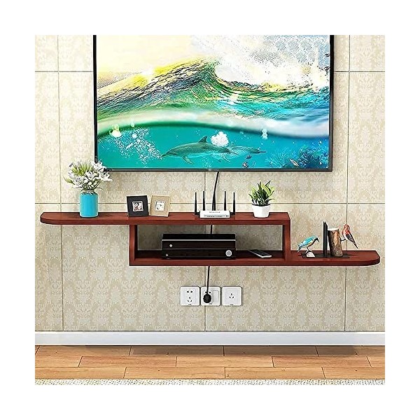 Meuble TV Meuble TV Unités Murales pour Salon Meuble TV SuspenduUnité TV FlottanteArmoire TV Murale Étagère Routeur Étagère R
