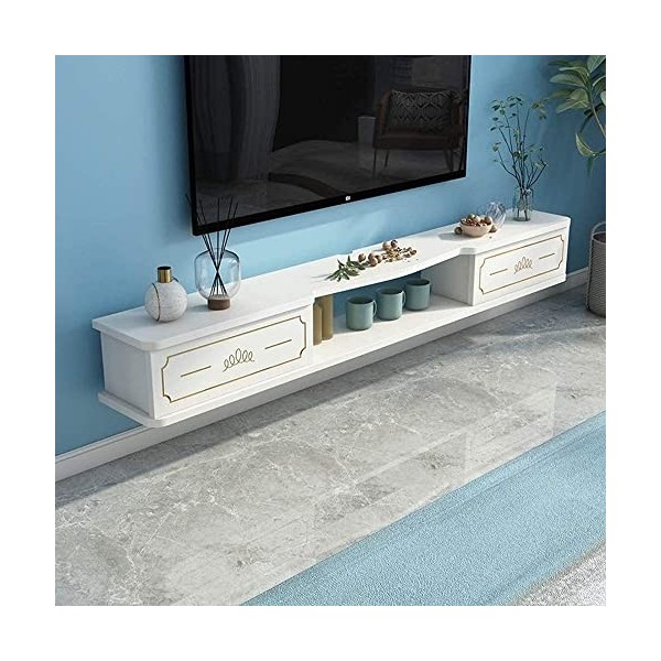 Meuble TV Meuble TV Unités Murales pour Salon Étagère Flottante Meuble TV Mural Support de Rangement de Fond Mural Étagère Ou