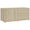 Meuble TV Chêne Sonoma 80x34x36 cm Aggloméré - Meuble télé, Meuble TV Industriel, Meuble Chambre, Convient pour Salon ou Cham
