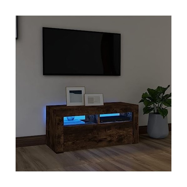 WREWING Meuble TV,Bas Table TV Support de Télévision en Bois pour Salon Chambre Salle à Manger,Support pour Téléviseur Jusqu’