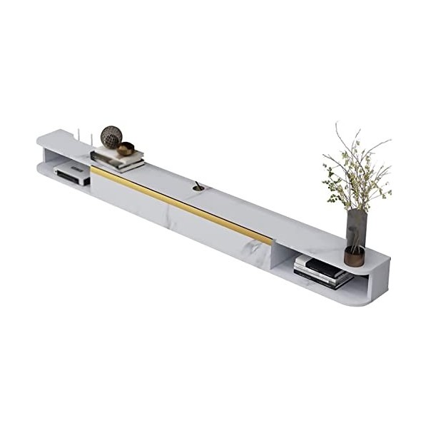 EsEntL Meubles TV, routeurs, projecteurs, Consoles de Jeux, Meubles TV muraux avec Trous pour câbles, adaptés au Salon, Chamb