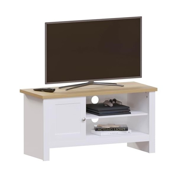 Vida Designs Arlington Meuble TV 1 Porte Blanc