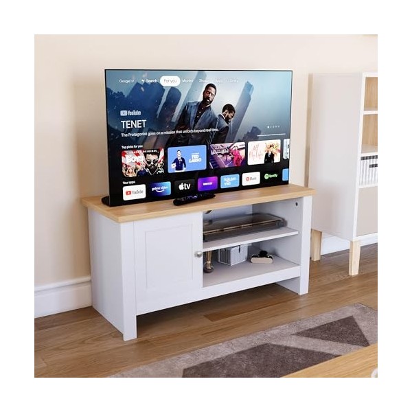 Vida Designs Arlington Meuble TV 1 Porte Blanc