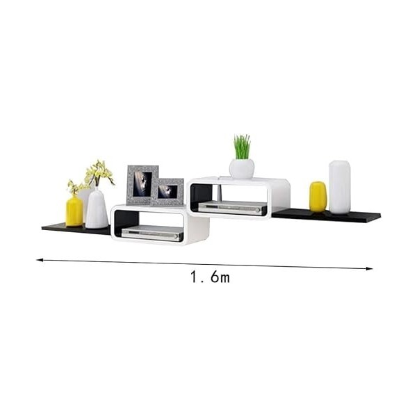 Suuim Meuble TV Meuble TV Unités murales pour Salon Boîte de télévision par Satellite Murale Boîte de Rangement en Rack Conso