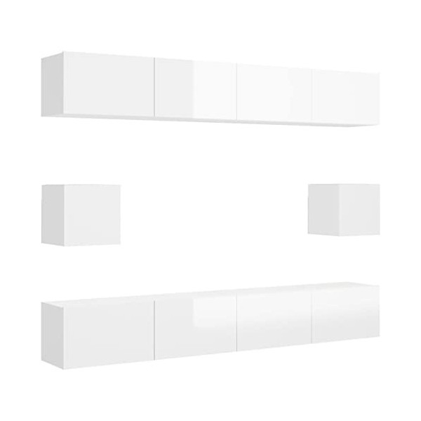 Meuble TV,Banc TV,Meuble TV Suspendu,Étagère TV Flottante, Support de Télévision Flottant Fixé au Mur Centre de Console Multi