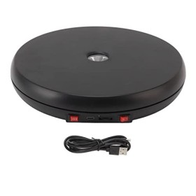 Mumusuki Présentoir Rotatif motorisé, Présentoir à Plateau Tournant Rotatif motorisé électrique avec Lumière LED de 10 Pouces