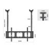 Support Mural TV,Support TV au Plafond, Support TV Suspendu à Double Poteau pour écran Plat LED de 55 à 86 Pouces, Support po