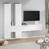 FAMIROSA Meuble TV Mural Blanc Bois dingénierie 74KG 